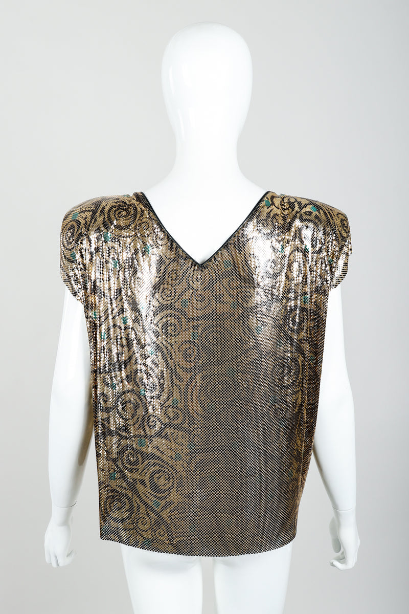 Vintage Whiting & Davis Rose Queen Draped Mesh Top on Mannequin back at Recess LA