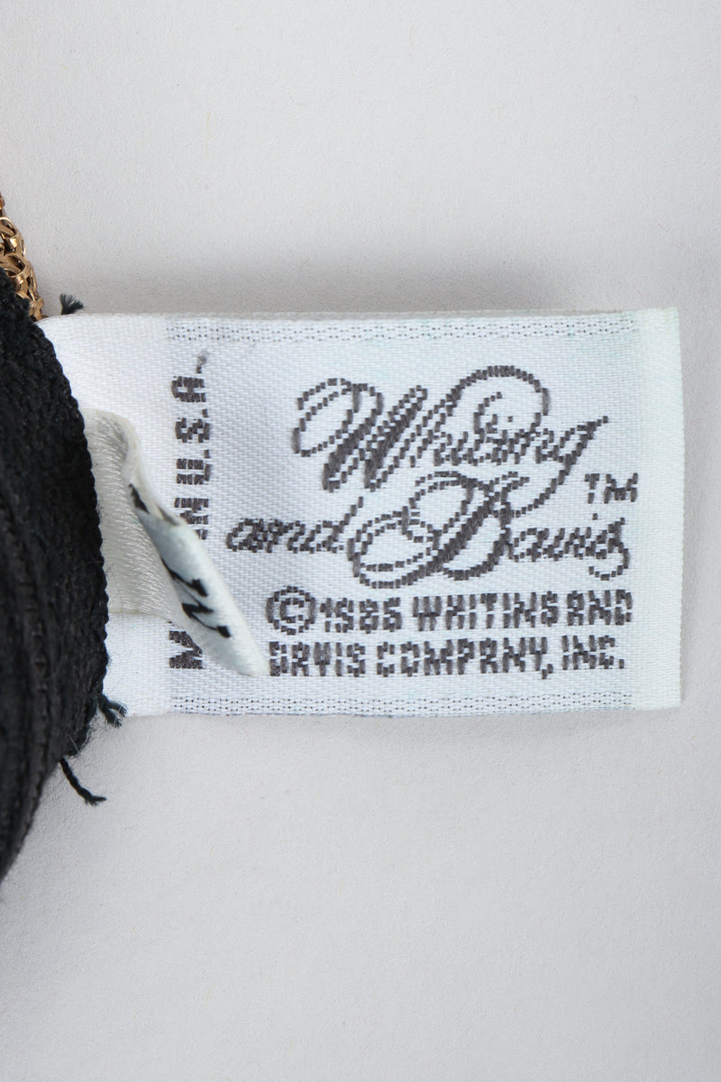 Vintage Whiting & Davis Floral Print Draped Mesh Top label at Recess Los Angeles