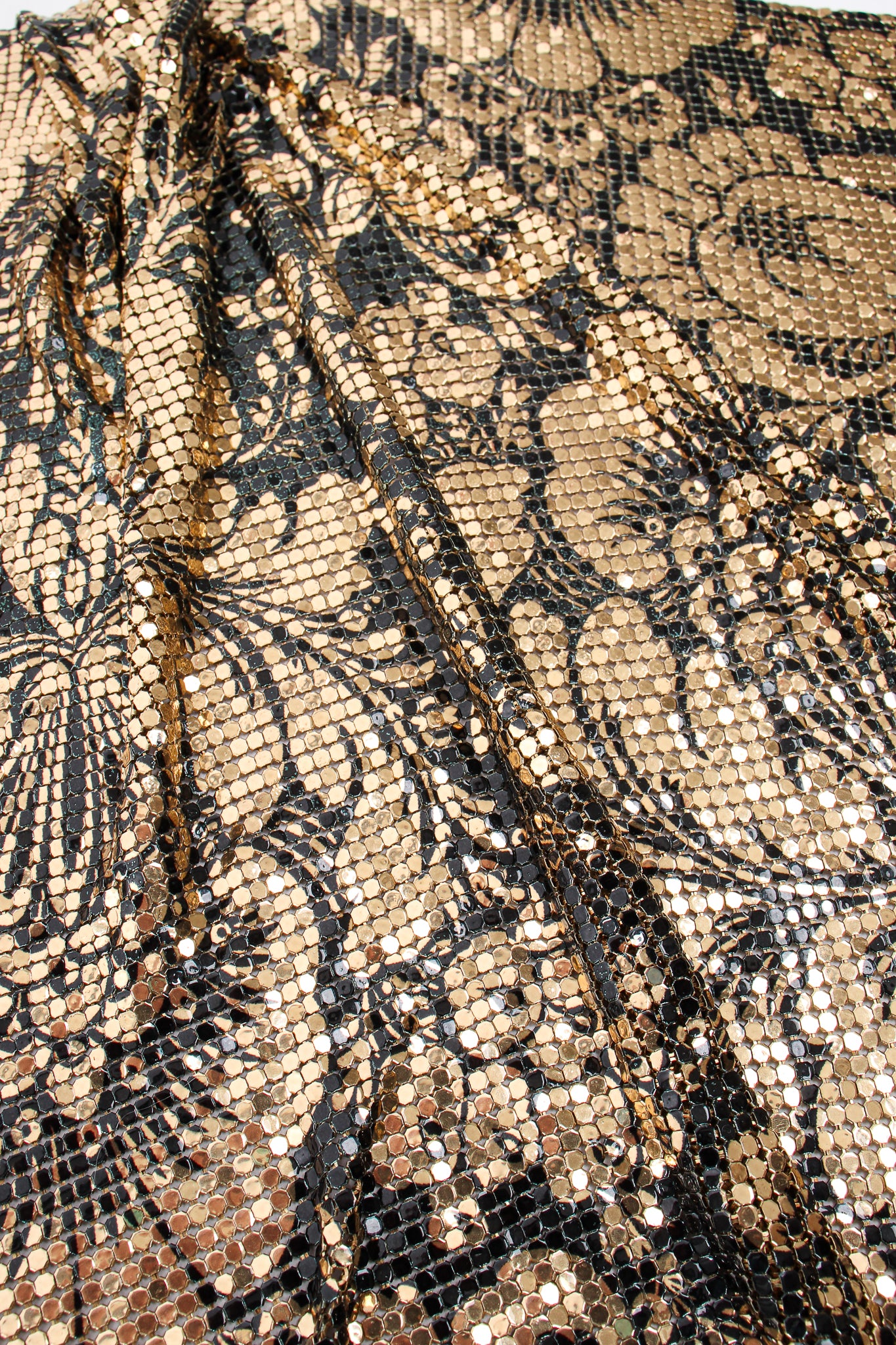 Vintage Whiting & Davis Floral Mesh Halter Top mesh detail at Recess Los Angeles