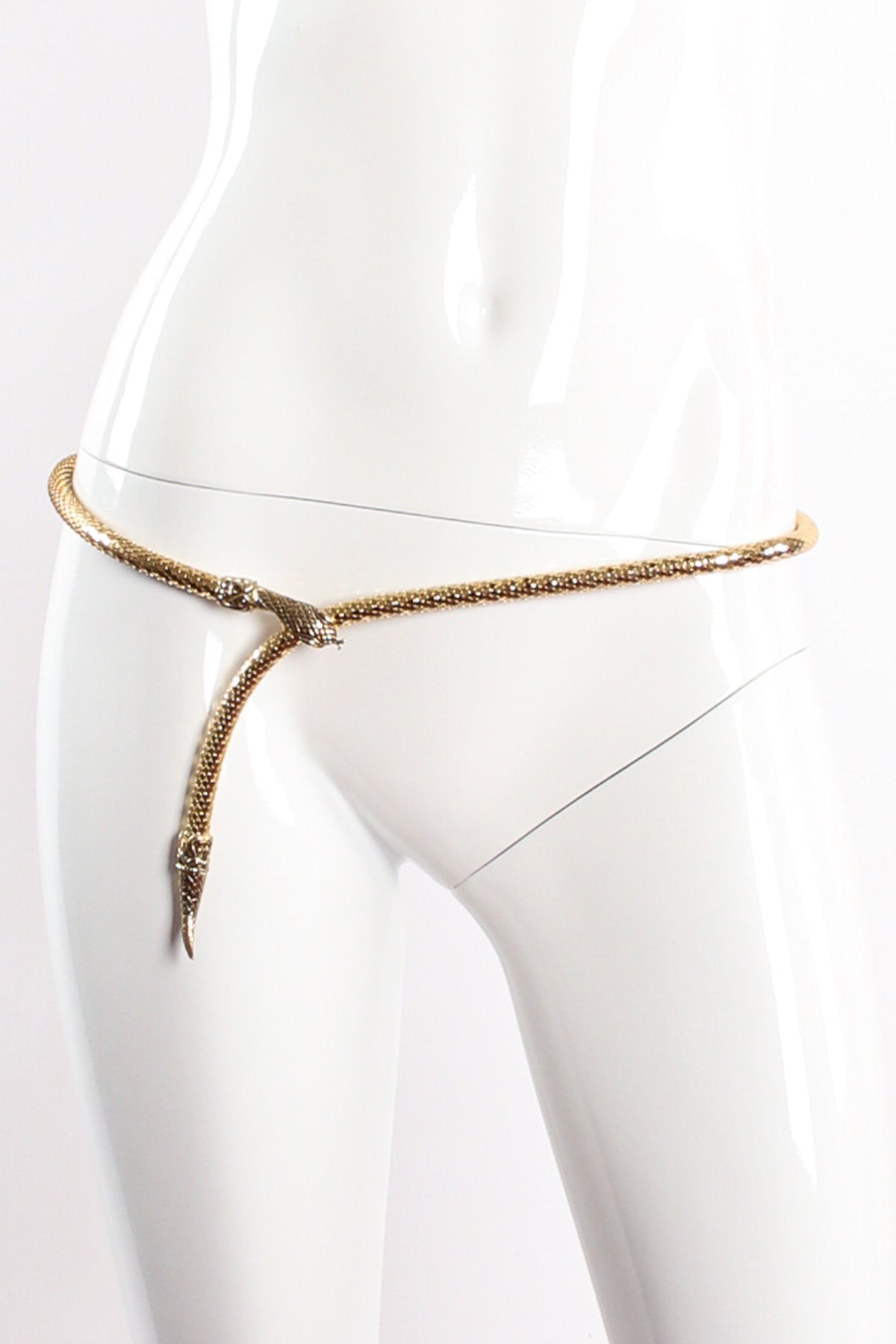 Vintage Whiting & Davis Signature Gold Metal Mesh Snake Belt – Recess