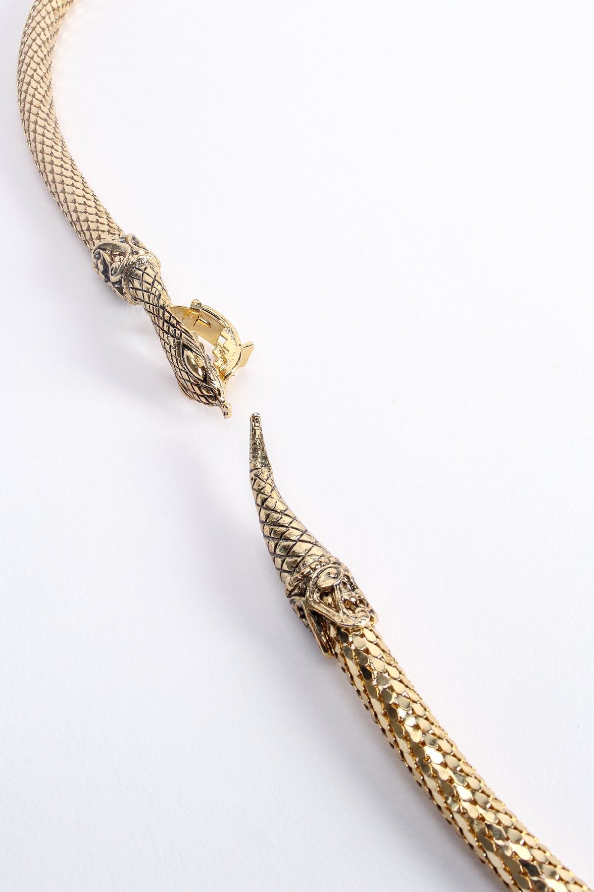 Vintage Whiting & Davis Signature Gold Metal Mesh Snake Belt Vintage Whiting & Davis Signature Gold Metal Mesh Snake Belt