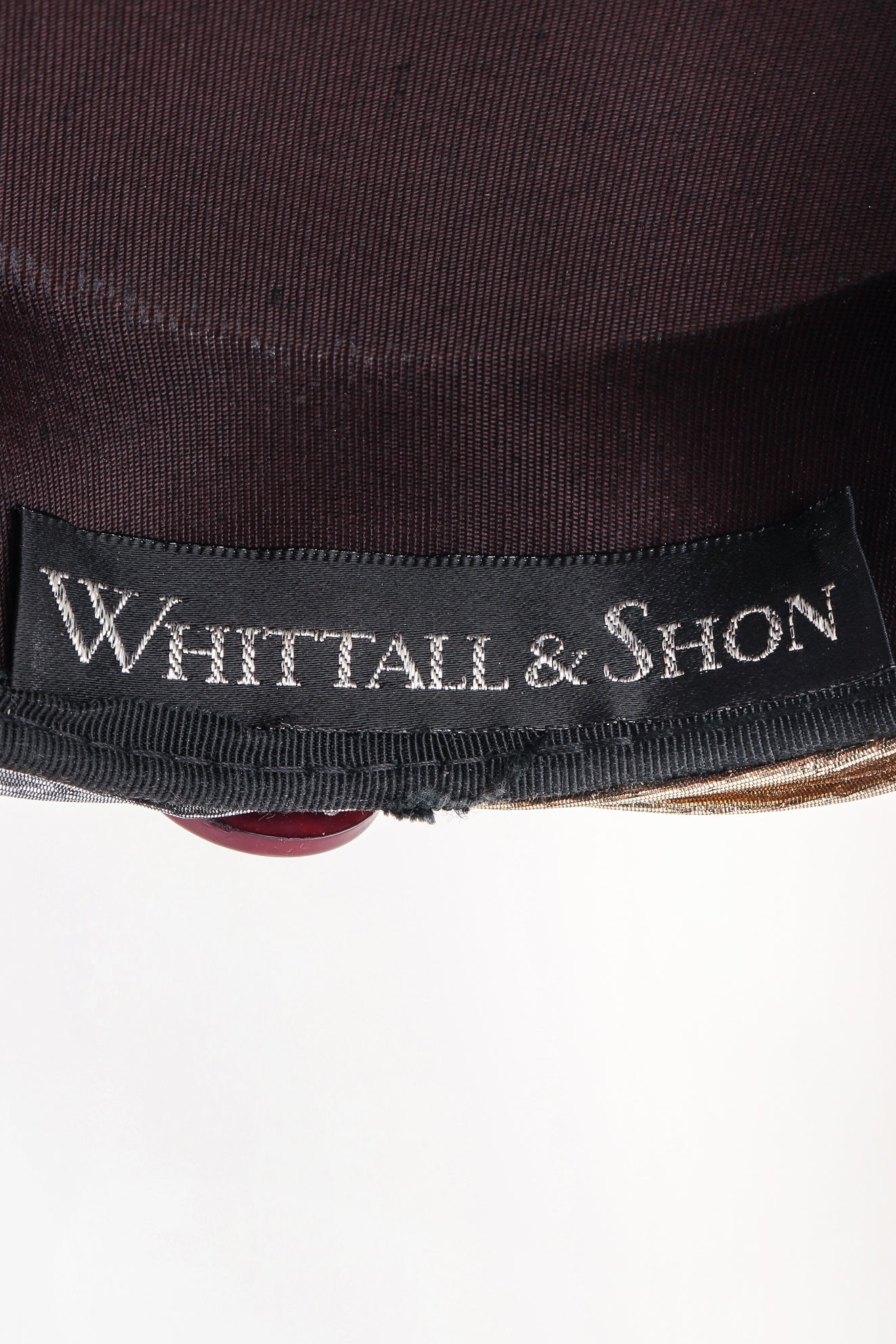 Recess Los Angeles Designer Consignment Vintage Whittall & Shon Metallic Lamé Crystal Fan Fortune Teller Hat