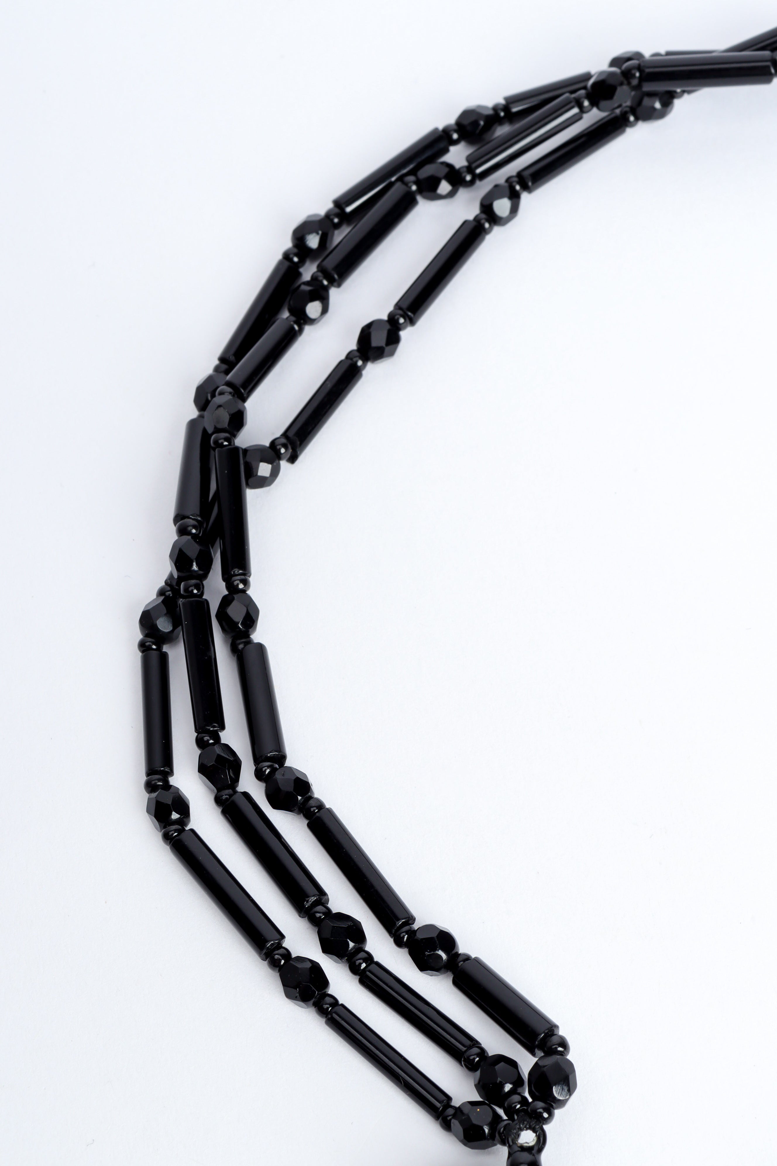 Vintage William De Lillo Onyx Seahorse Necklace chain crop at Recess Los Angeles