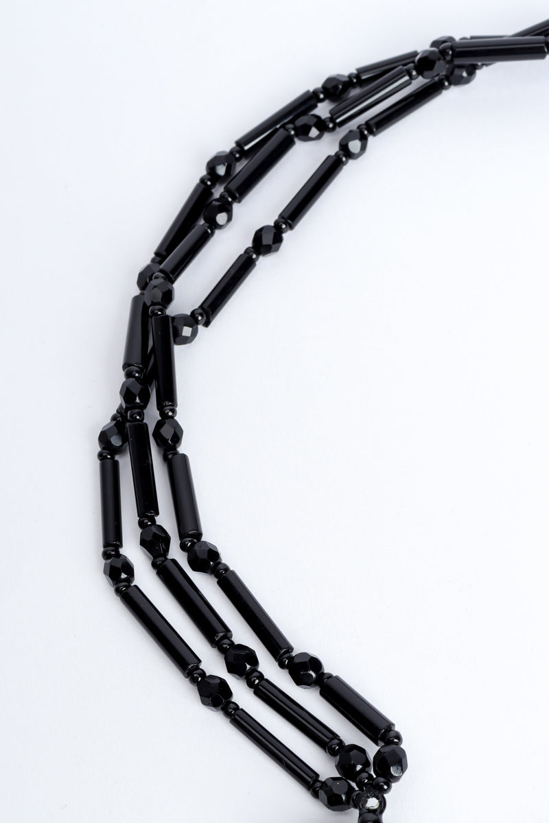 Vintage William De Lillo Onyx Seahorse Necklace chain crop at Recess Los Angeles