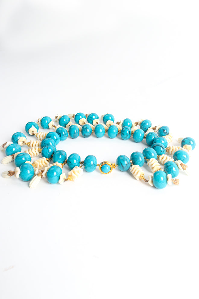 Vintage William deLillo Faux Turquoise Bead Collar Necklace at Recess Los Angeles