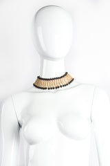 Vintage William deLillo Rhinestone Bar Choker Necklace Set on mannequin at Recess Los Angeles