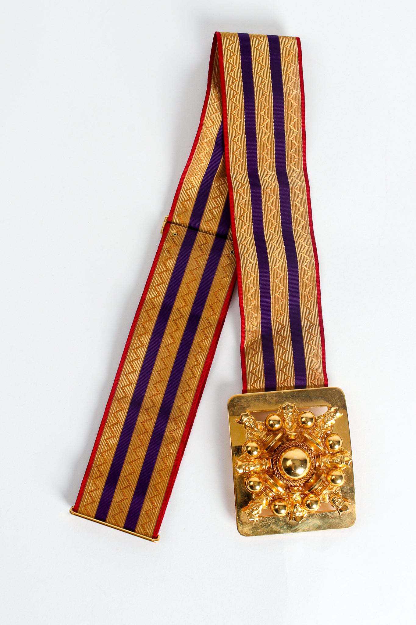 Vintage William deLillo Chess Medallion Ribbon Belt at Recess Los Angeles