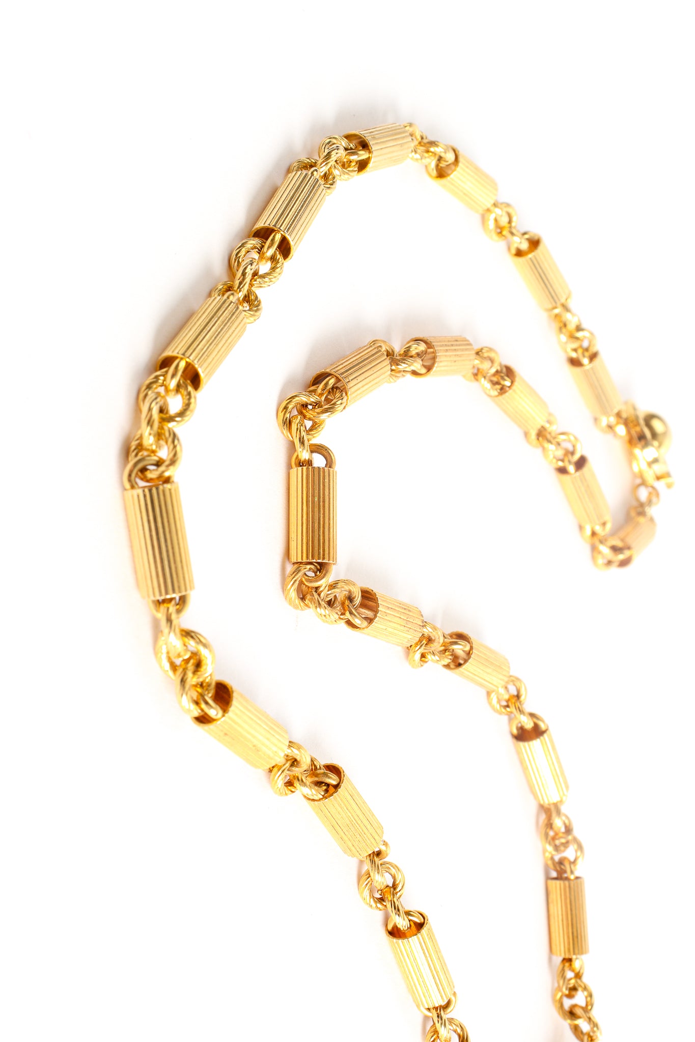 Vintage William deLillo Gold Seahorse Lariat Y Necklace chain at Recess Los Angeles