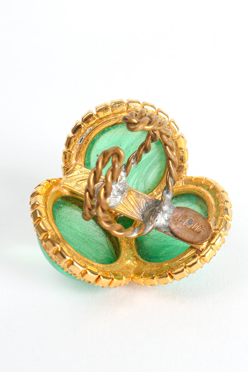 Vintage William deLillo Clover Cluster Cabochon Cocktail Ring cartouche at Recess Los Angeles