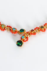 Vintage William deLillo Beaded Glass Cabochon Chain Belt hook at Recess Los Angeles
