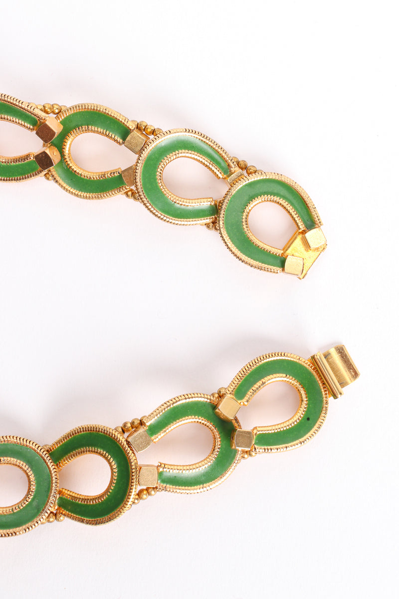 Vintage William deLillo Lucky Horseshoe Collar Necklace clasp at Recess Los Angeles