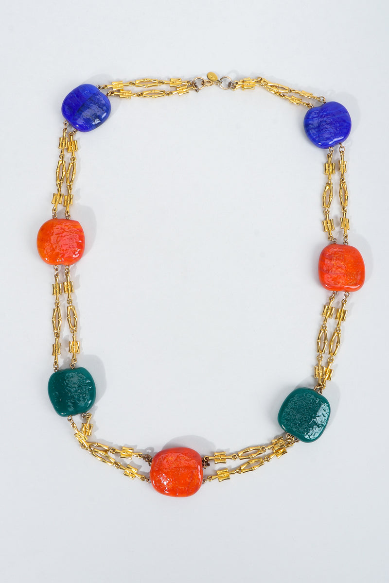 Vintage William de Lillo Hopscotch Stone Chain Necklace at Recess Los Angeles
