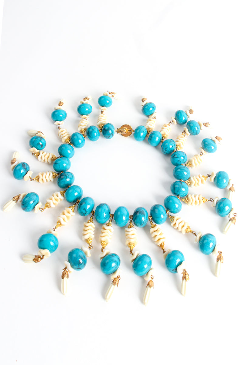 Vintage William deLillo Faux Turquoise Bead Collar Necklace at Recess Los Angeles