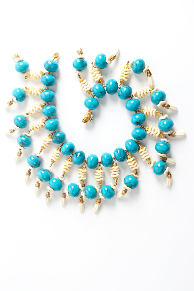 Vintage William deLillo Faux Turquoise Bead Collar Necklace at Recess Los Angeles