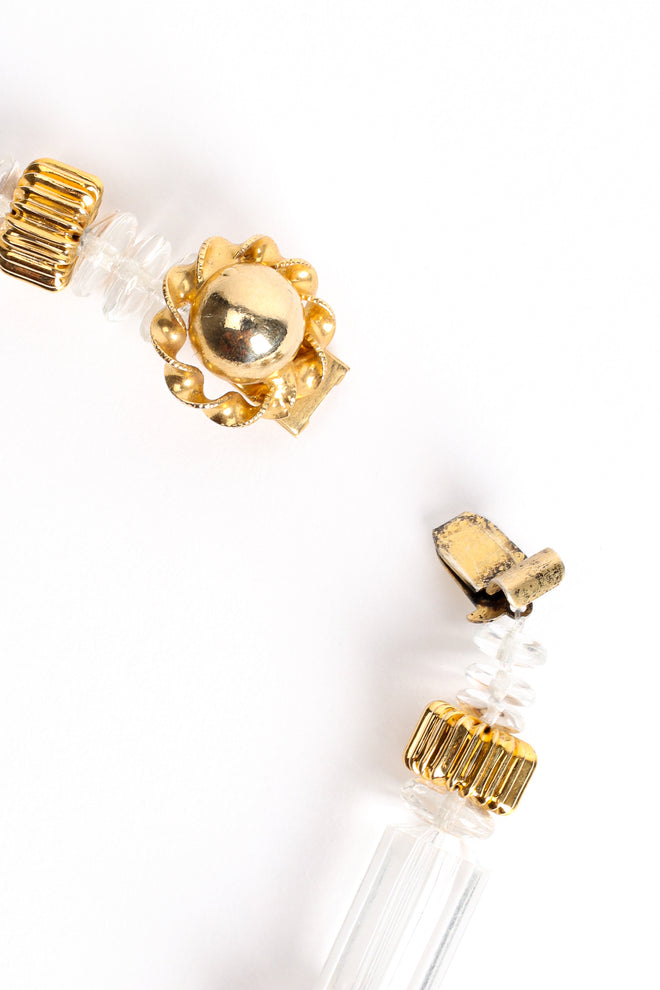 Vintage William deLillo Venetian Glass Bead Waterfall Bib Necklace clasp at Recess Los Angeles