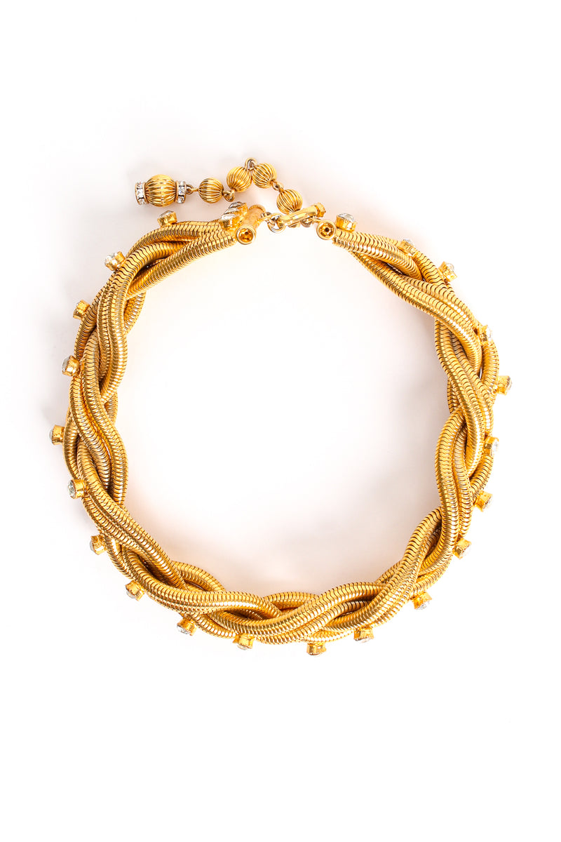 Vintage William deLillo Rhinestone Braid Choker Collar Necklace at Recess Los Angeles