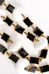 Vintage William deLillo Glass Saucer & Enamel Plate Necklace detail at Recess Los Angeles