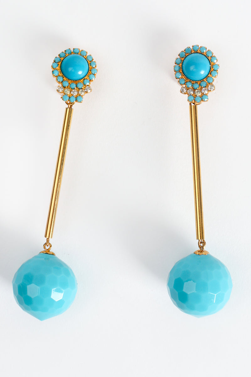 Vintage Unsigned William deLillo Ball Rod Drop Earrings at Recess Los Angeles