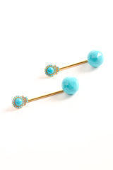 Vintage Unsigned William deLillo Ball Drop Stick Earrings at Recess Los Angeles