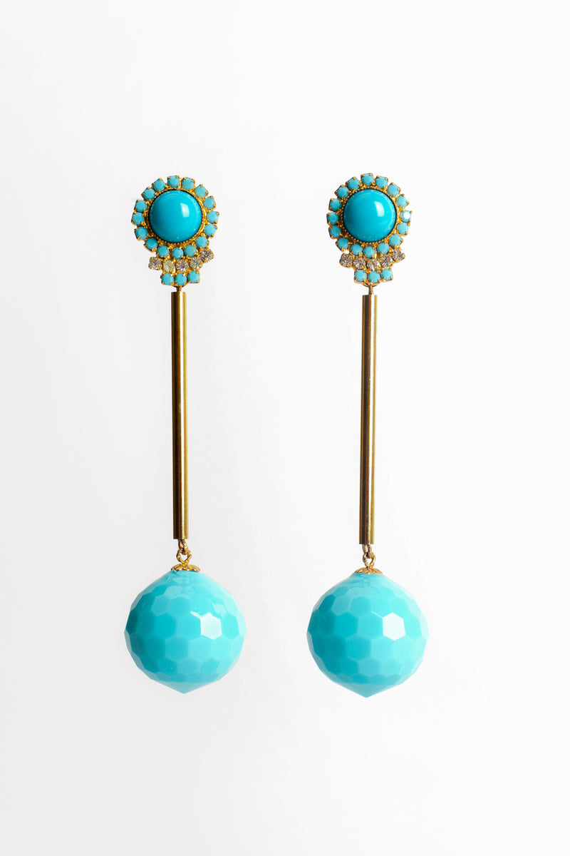 Vintage Unsigned William deLillo Ball Drop Stick Earrings at Recess Los Angeles