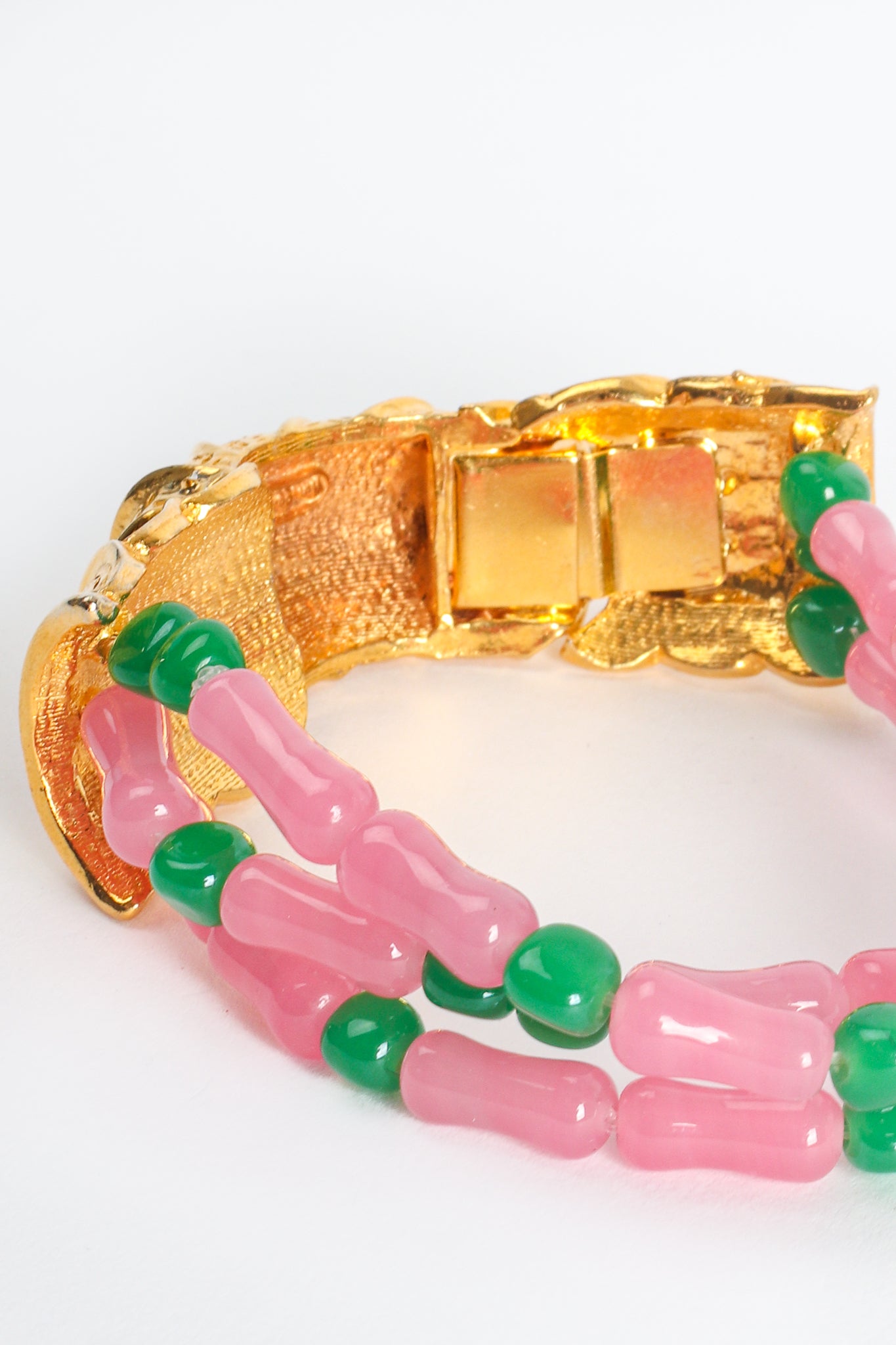 Vintage William deLillo Glass Bead Crustacean Bracelet detail at Recess Los Angeles