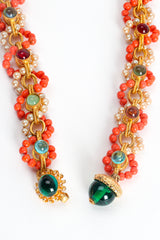Vintage William deLillo Beaded Glass Cabochon Chain Belt hook at Recess Los Angeles