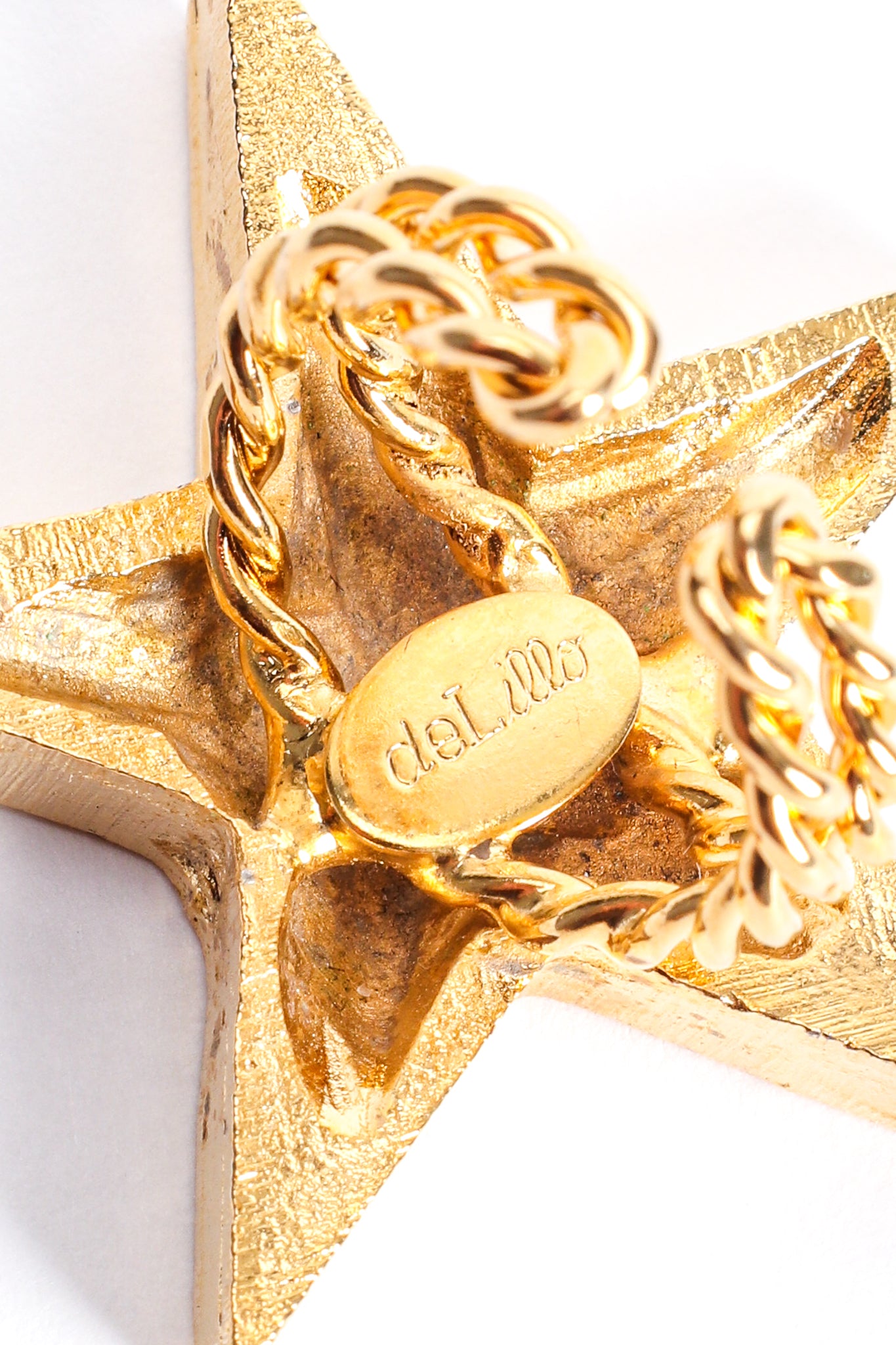 Vintage William deLillo Gold Star Power Ring signature cartouche at Recess Los Angeles