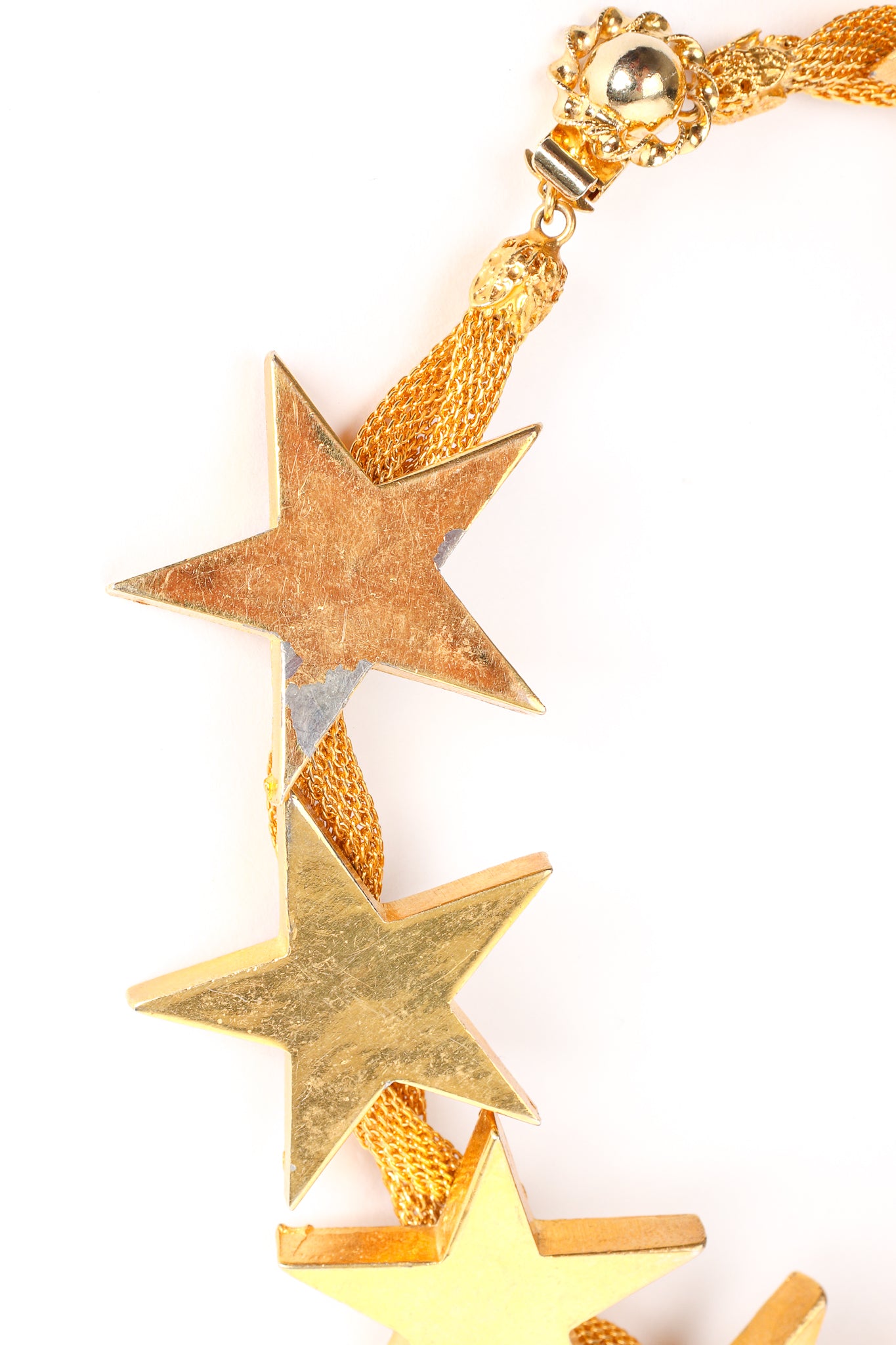 Vintage William deLillo Star Collar Necklace wear to gold at Recess Los Angeles