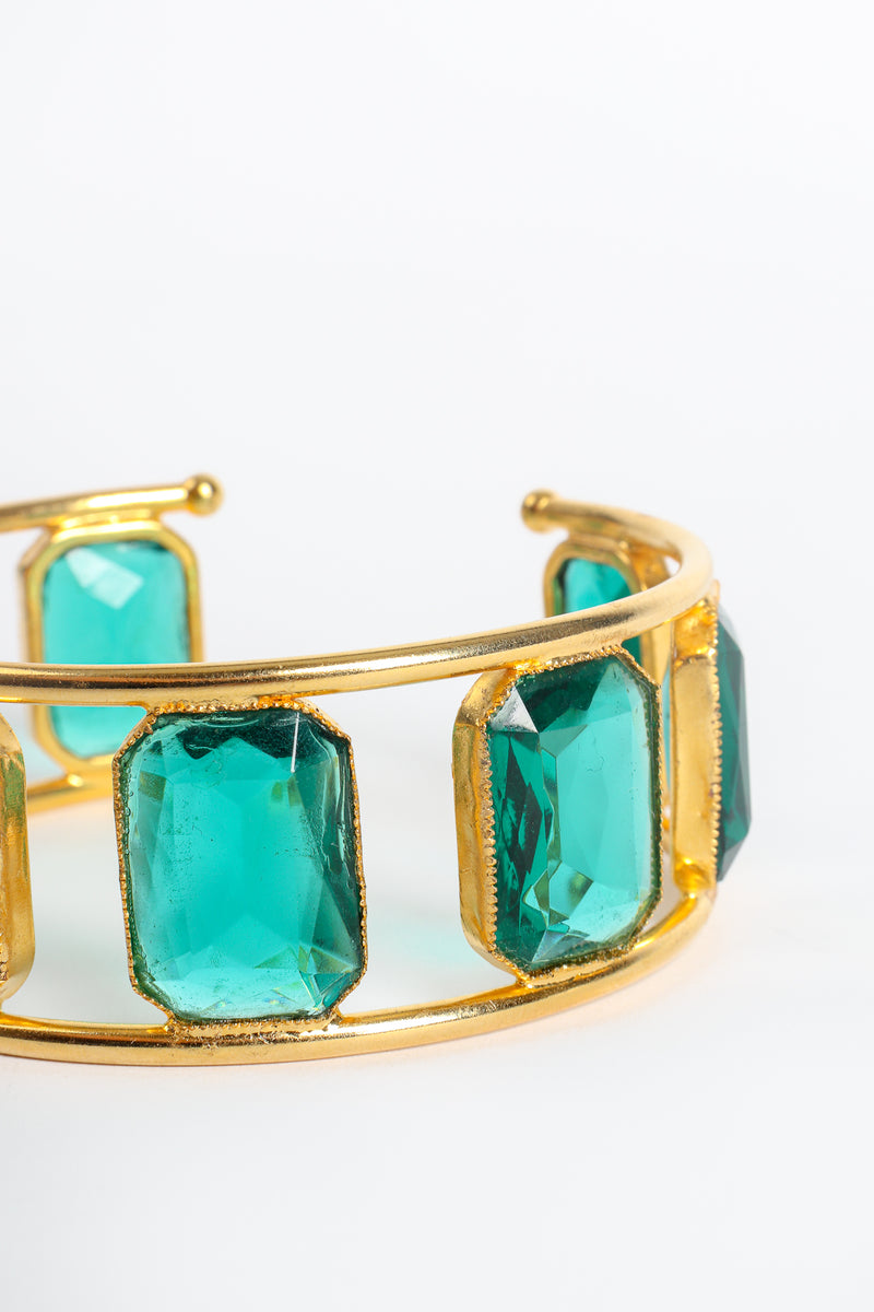 Vintage William deLillo Emerald 8-Stone Armband detail at Recess Los Angeles