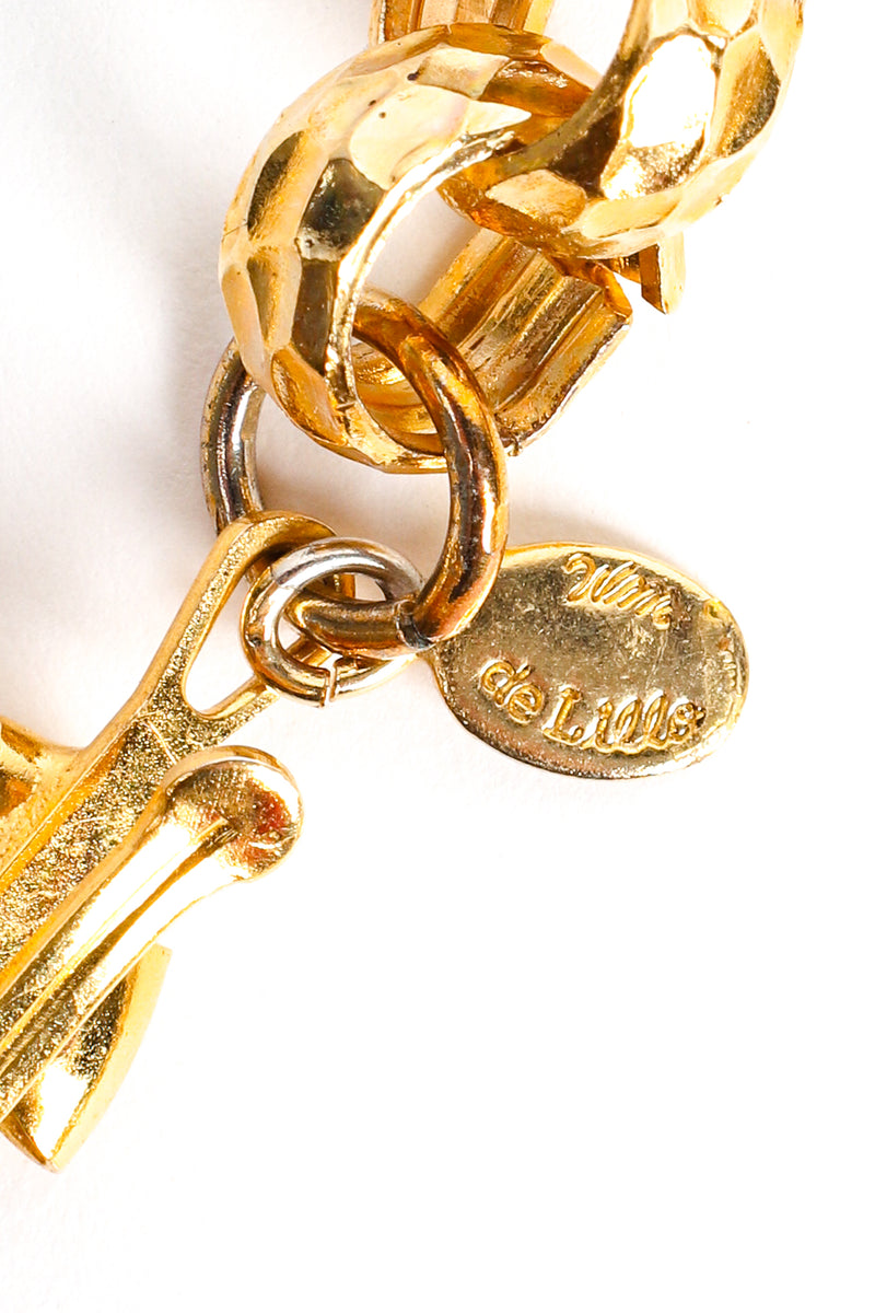 Vintage William deLillo Sculpted Spiral Twist Drop Necklace signature charm at Recess Los Angeles