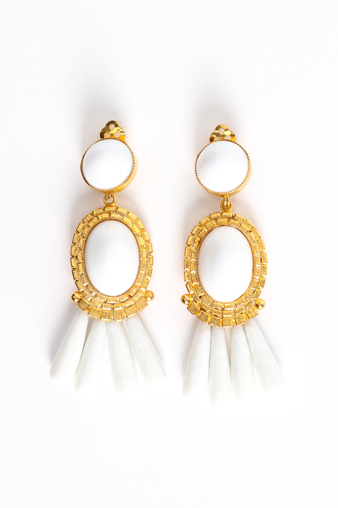 Vintage William deLillo Baroque Glass Drop Chandelier Earrings at Recess Los Angeles
