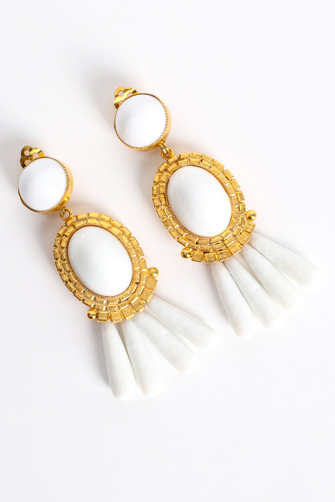 Vintage William deLillo Baroque Glass Drop Chandelier Earrings at Recess Los Angeles