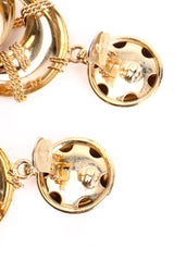 Vintage Golden Crescent Moon Earrings clip back at Recess Los Angeles