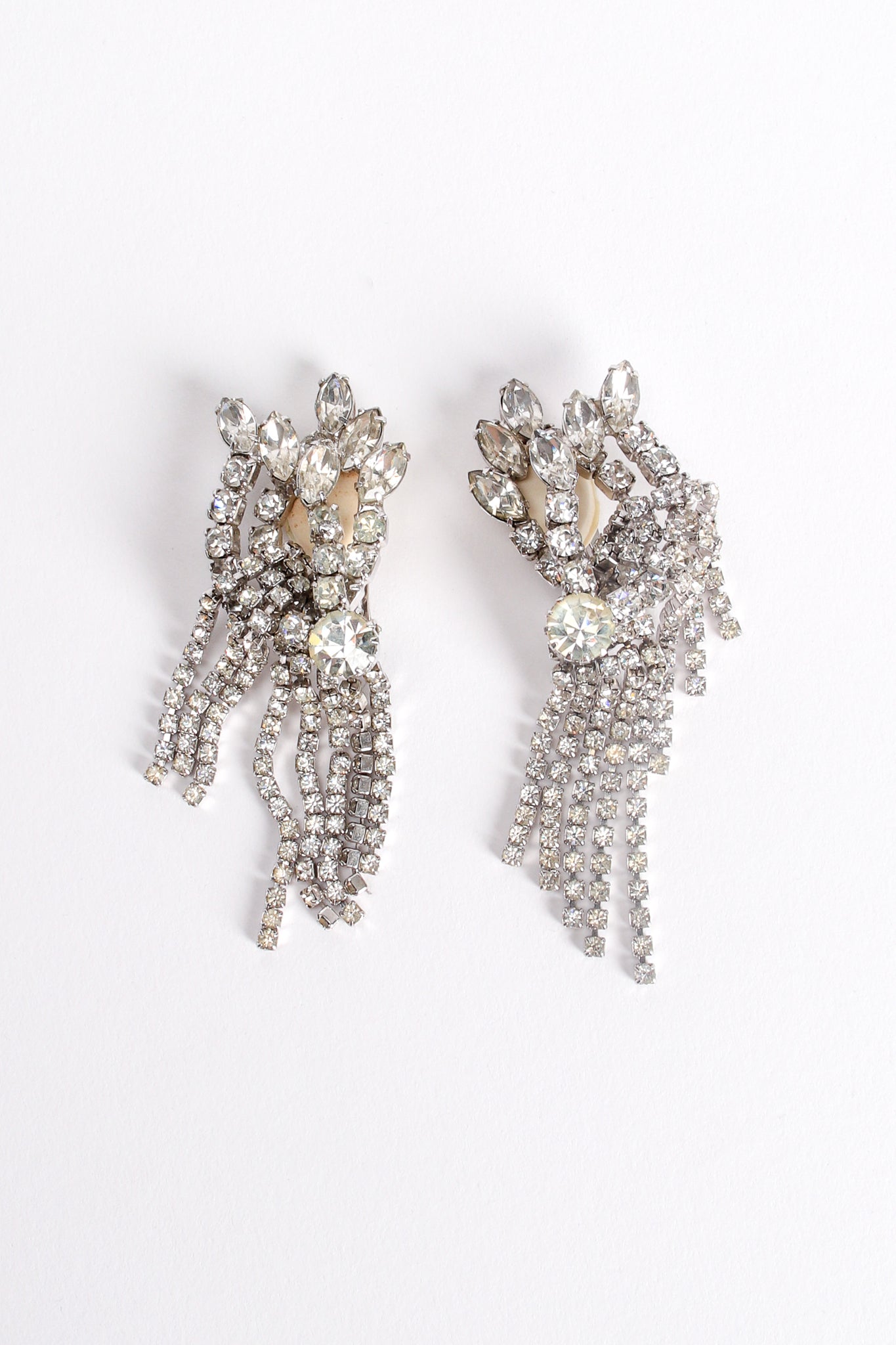 Vintage Crystal Fringed Wing Earrings at Recess Los Angeles