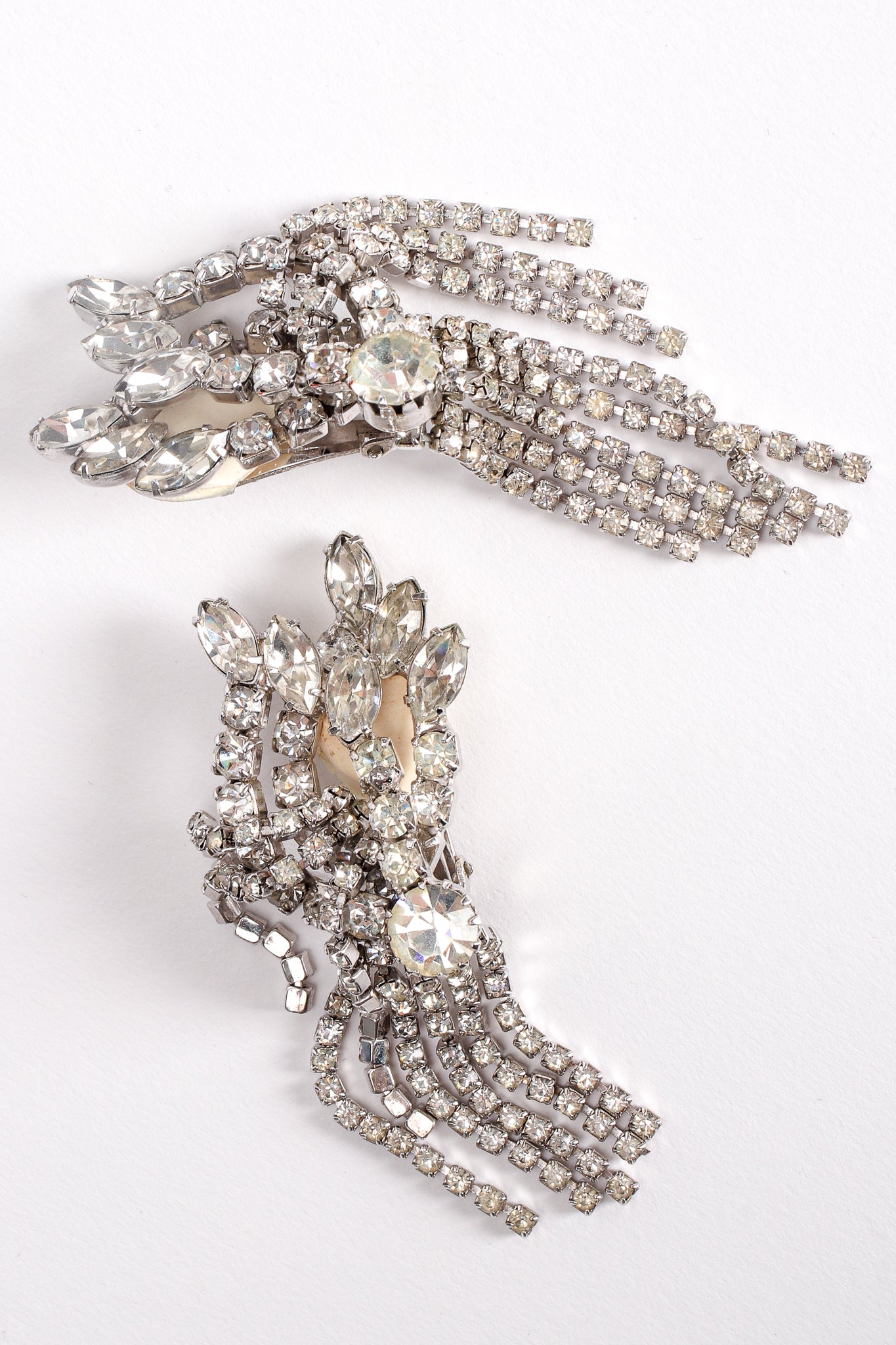 Vintage Crystal Fringed Wing Earrings at Recess Los Angeles