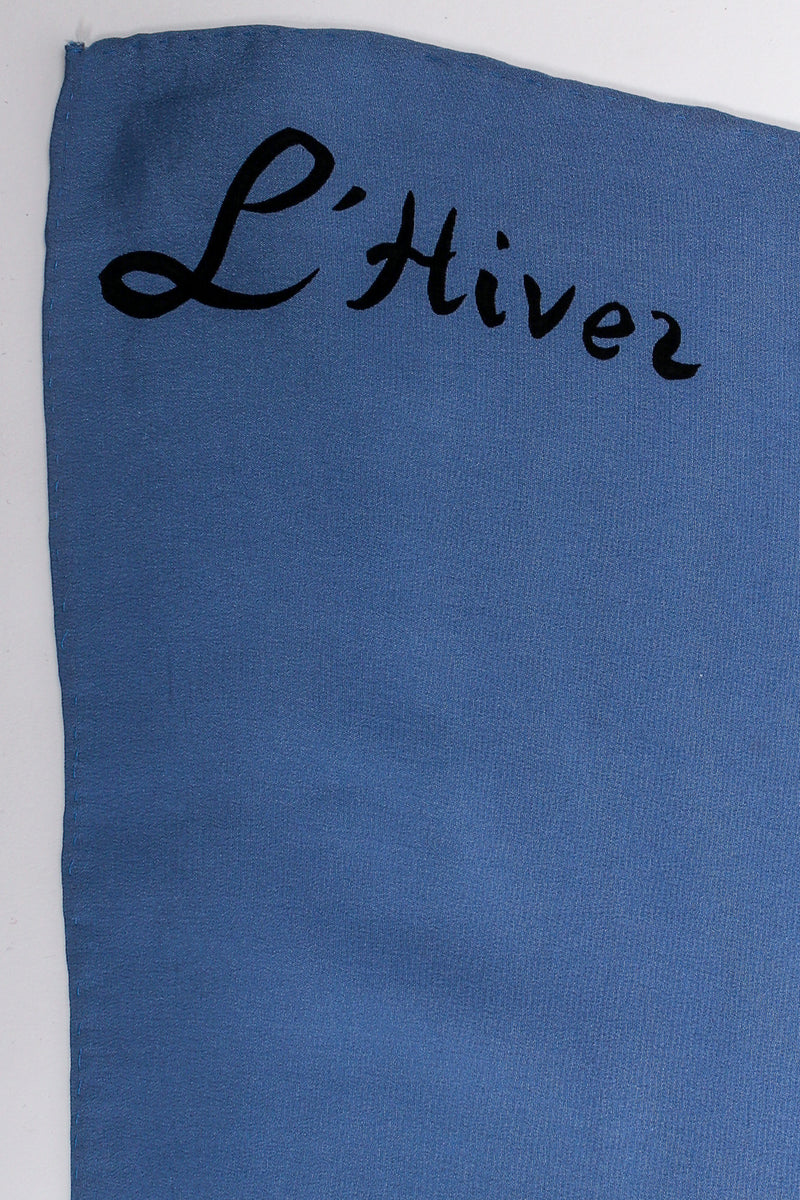 Vintage Yves Saint Laurent 1982 Les Quatre Saisons Complete Set L'Hiver Scarf @ Recess LA