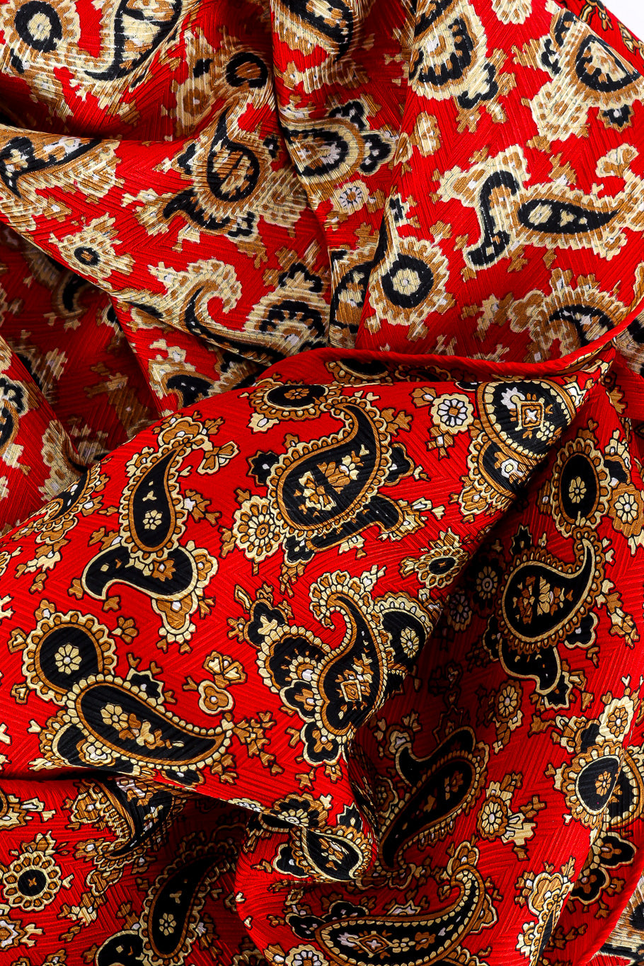 Jacquard silk pattern scarf by YSL Photo of Fabric Details. @recessla