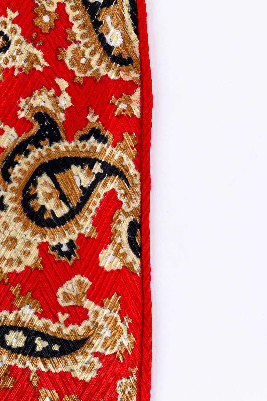 Jacquard silk pattern scarf by YSL Photo of hand-rolled hem. @recessla