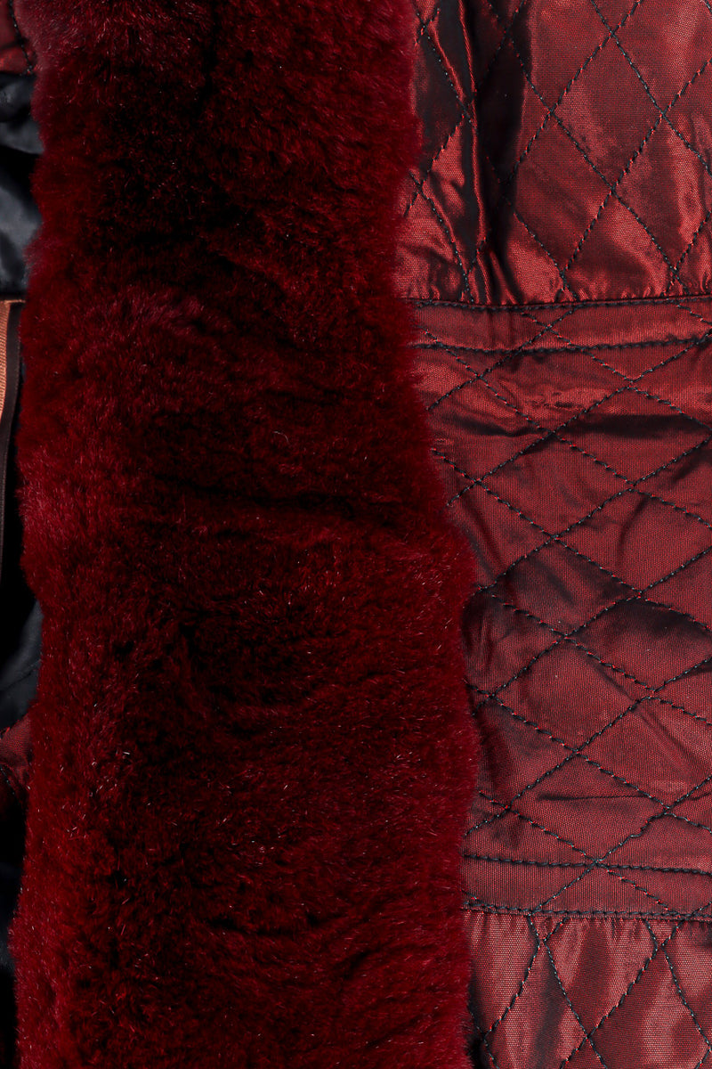 Quilted fur trim coat by Yves Saint Laurent close up fur @recessla