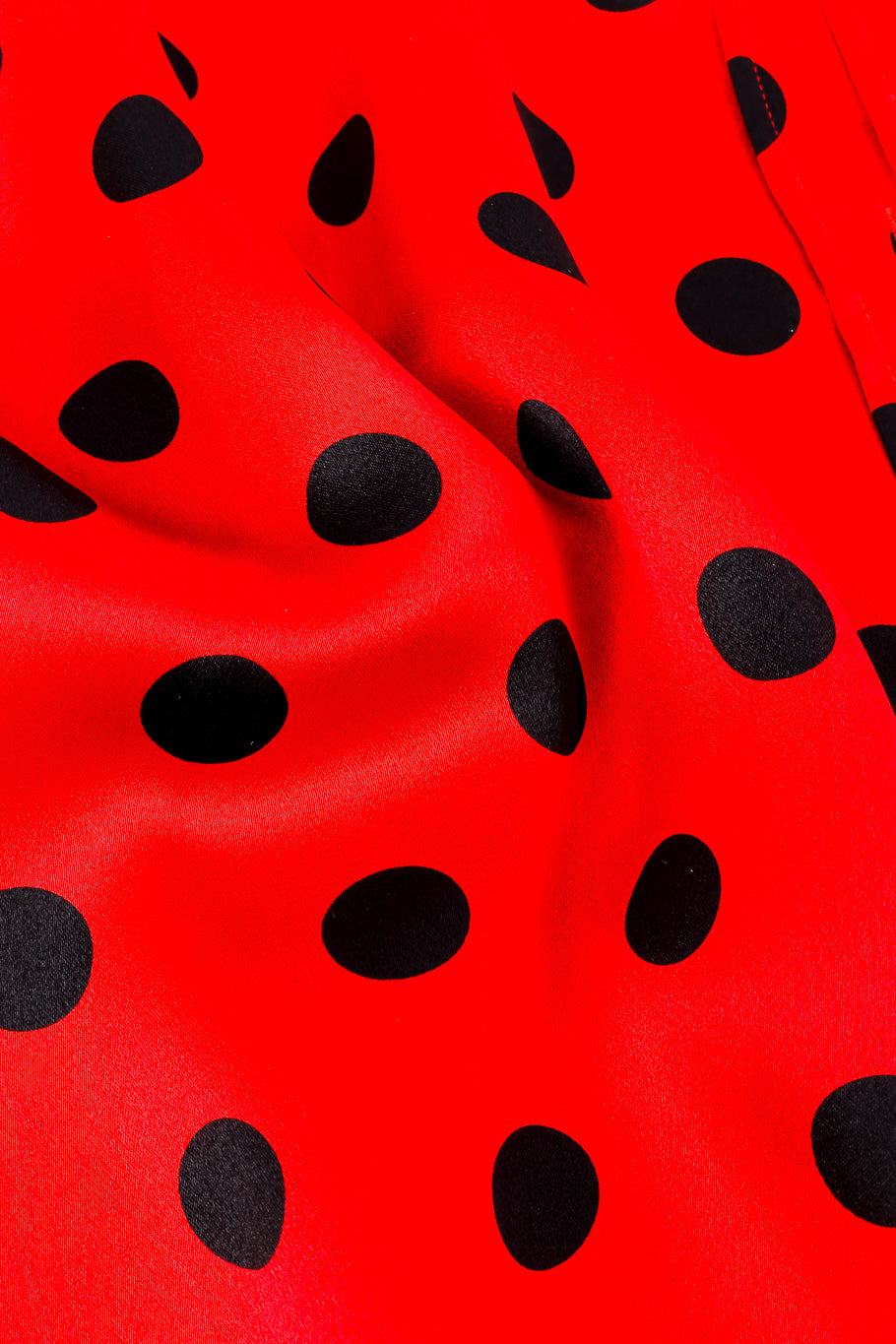 Yves Saint Laurent polka dot silk blouse fabric detail @recessla