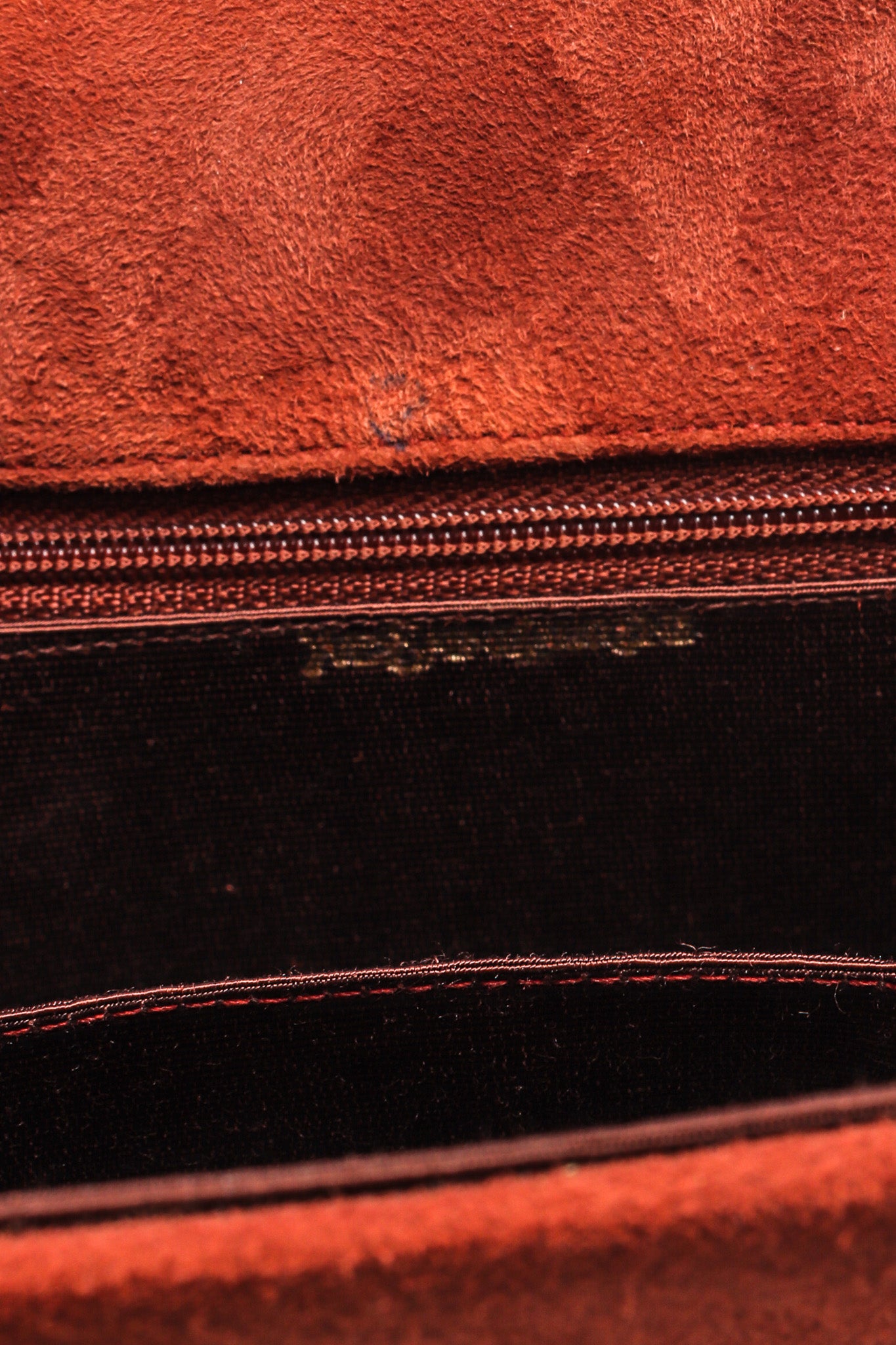 Vintage Yves Saint Laurent Filigree Suede Saddle Bag signed @ Recess Los Angeles