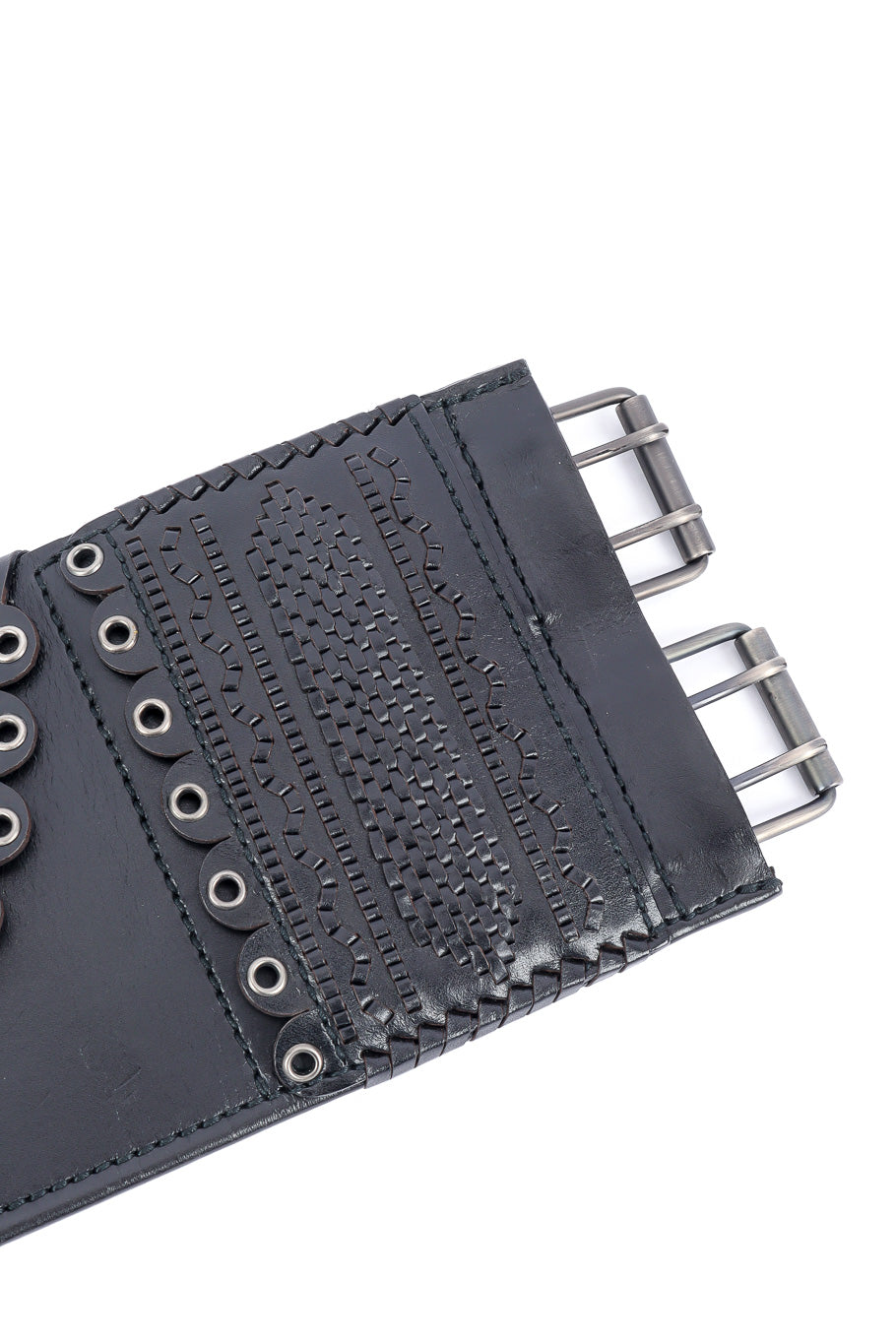 Yves Saint Laurent woven pocket waist belt details @recessla