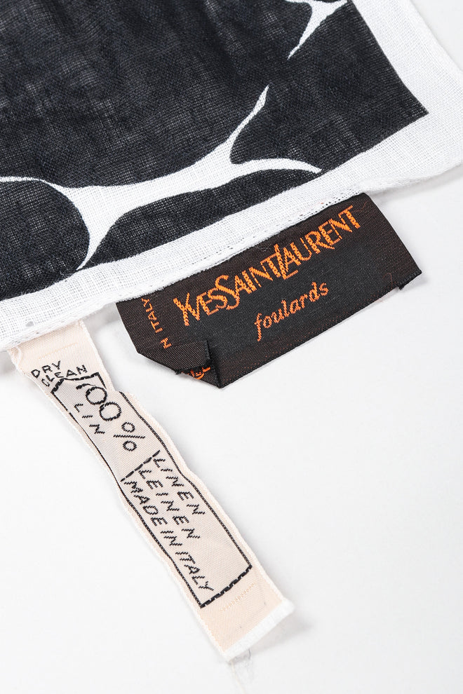 Recess Los Angeles Vintage Yves Saint Laurent YSL Oversized Floral Linen Sarong Scarf