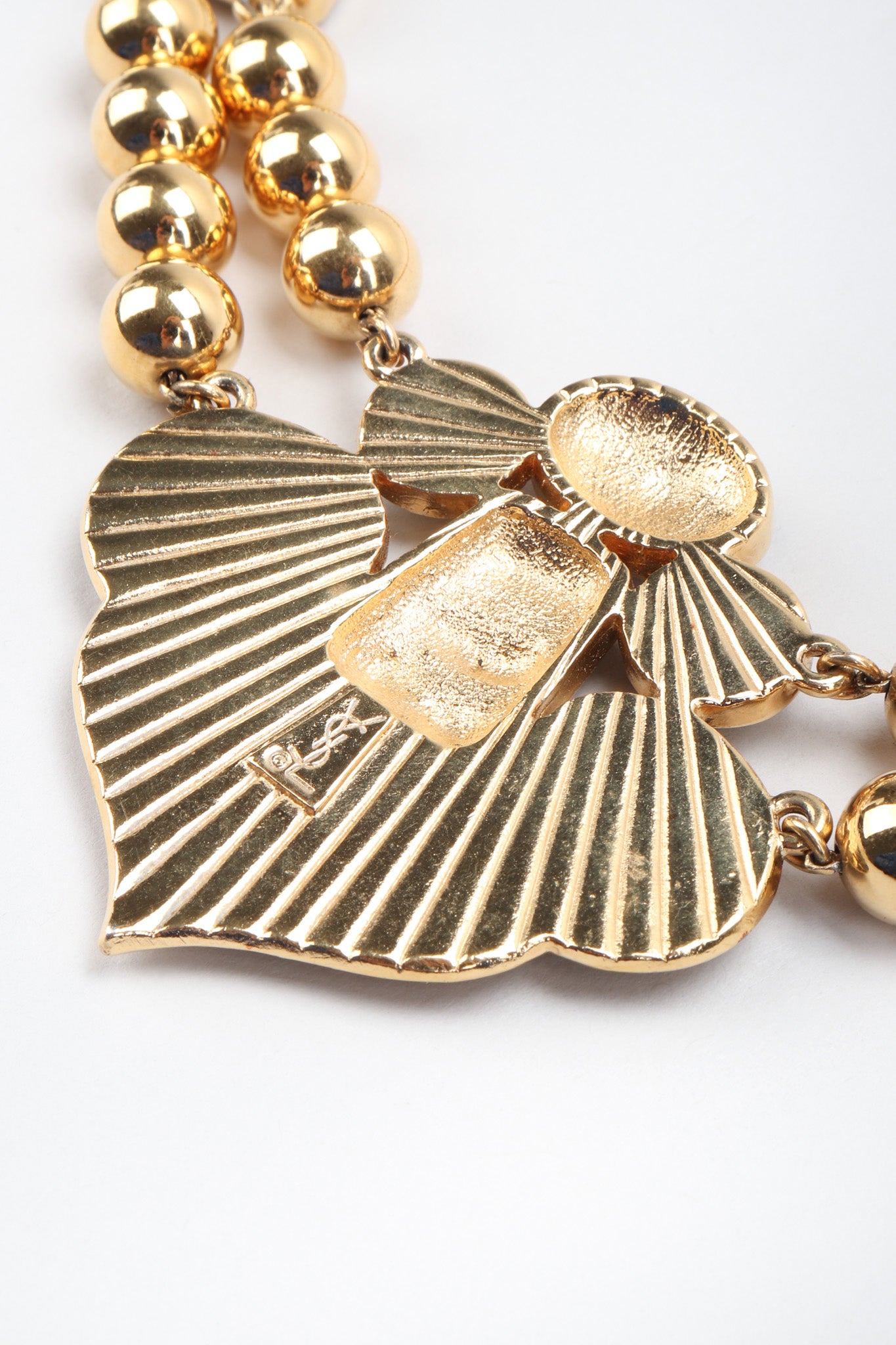 Recess Los Angeles Vintage YSL Yves Saint Laurent Enamel Moroccan Arabesque Necklace and Earring Set