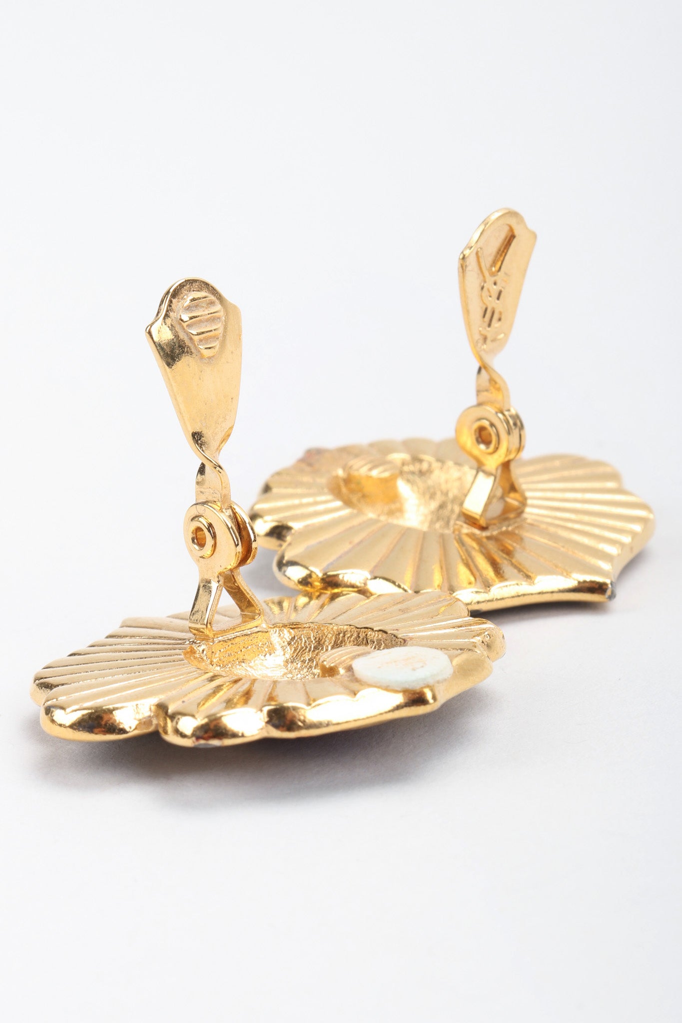 Recess Los Angeles Vintage YSL Yves Saint Laurent Enamel Moroccan Arabesque Necklace and Earring Set