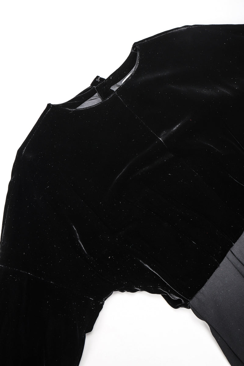 Recess Designer Consignment Vintage Yves Saint Laurent Rive Gauche YSL Velvet Blouson Dolman Dress Los Angeles Resale