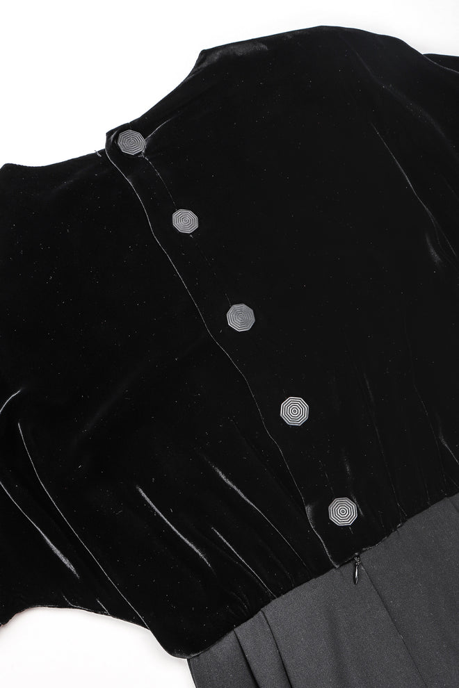 Recess Designer Consignment Vintage Yves Saint Laurent Rive Gauche YSL Velvet Blouson Dolman Dress Los Angeles Resale