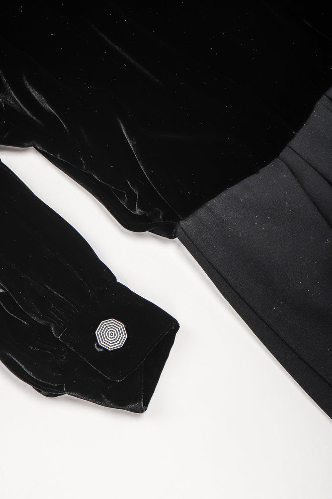 Recess Designer Consignment Vintage Yves Saint Laurent Rive Gauche YSL Velvet Blouson Dolman Dress Los Angeles Resale