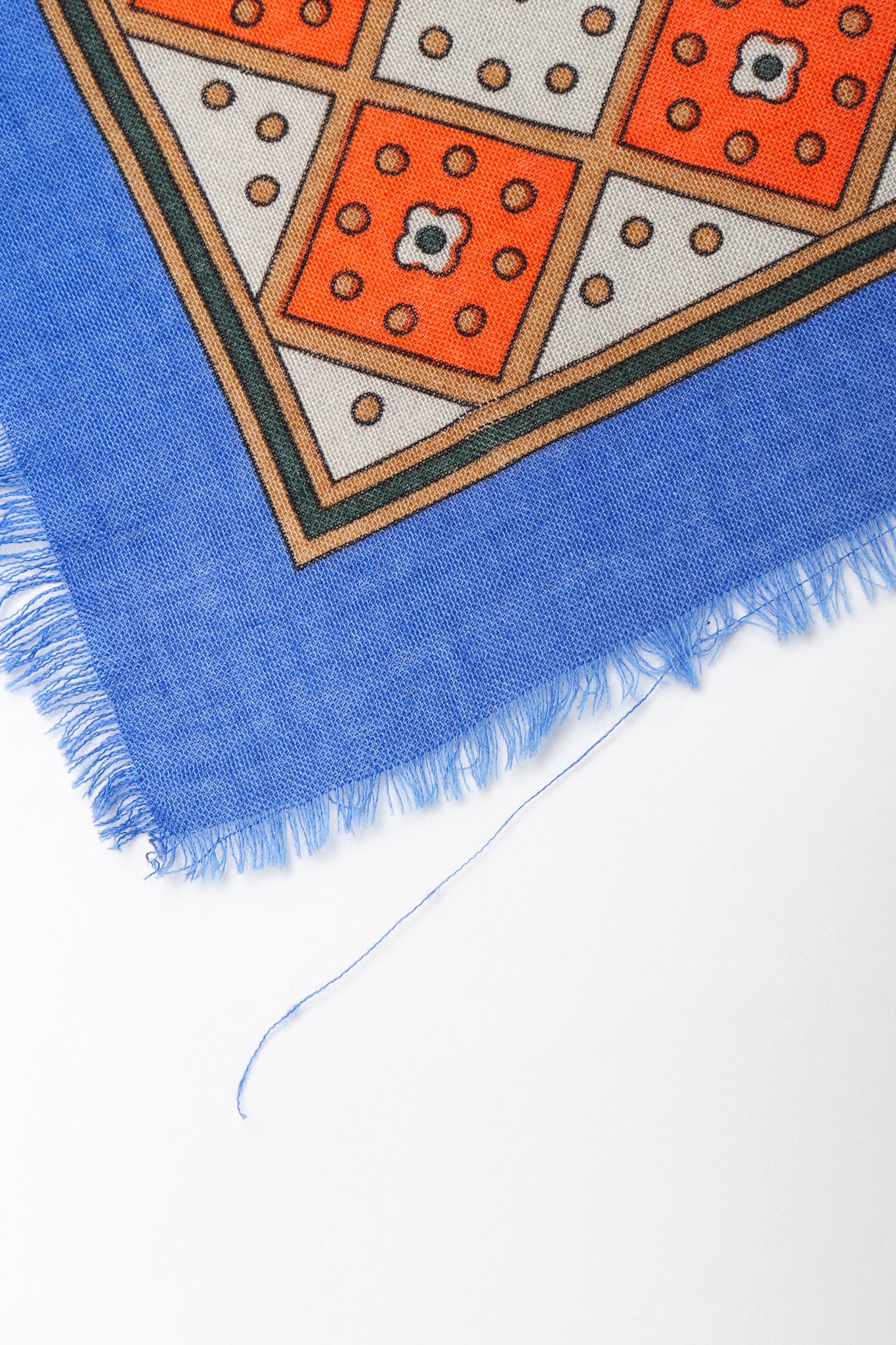 Recess Designer Consignment Vintage Yves Saint Laurent YSL Flourish Folk Russian Collection Silk Scarf Los Angeles Resale