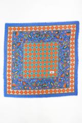 Recess Designer Consignment Vintage Yves Saint Laurent YSL Flourish Folk Russian Collection Silk Scarf Los Angeles Resale